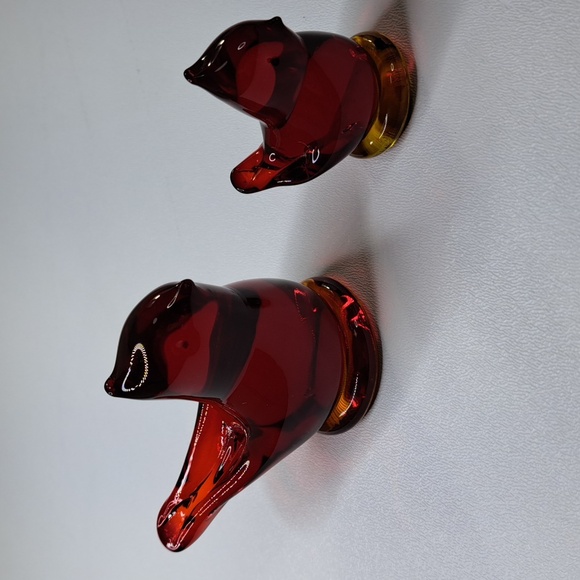 Titan Art Glass Other - Cardinal of Love Red Glass Birds Signed W Ward 1991 & 1992